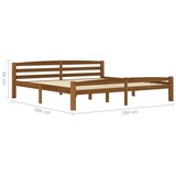 thumbnail of vidaXL Honingbruin massief grenen bedframe 180x200 cm