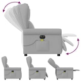 thumbnail of vidaXL Massagesessel Elektrisch Wolkengrau Stoff
