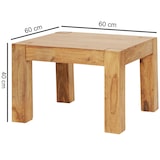 thumbnail of Massiver Couchtisch 60 cm Holz Tisch Massiv Wohnzimmertisch Beistelltisch
