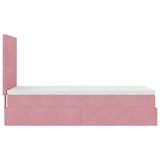 thumbnail of vidaXL Ottoman-Bett mit Matratzen & LEDs Rosa 90x200 cm Samt