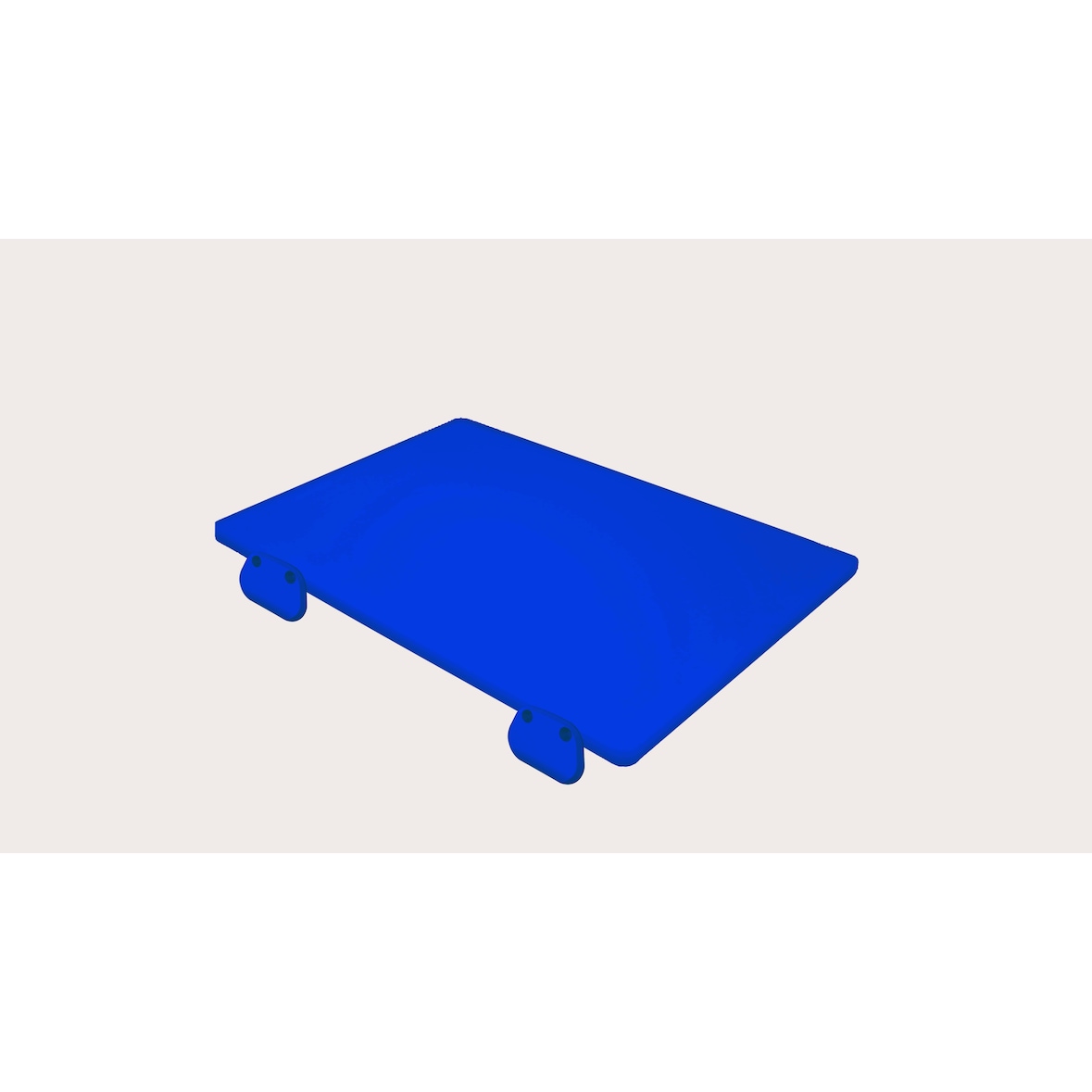 METRO PROFESSIONAL Polyethyleen snijplank, 60 x 40 x 2 cm, met stop, blauw