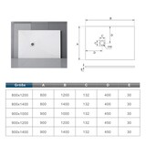 thumbnail of AICA Mampara de Ducha Frontal Abatible 1Hoja Perfil Cromado Vidrio Antical 6mm (986-1016)x1950mm + Plato de Ducha 80x100x3cm textura pizarra + Desagüe