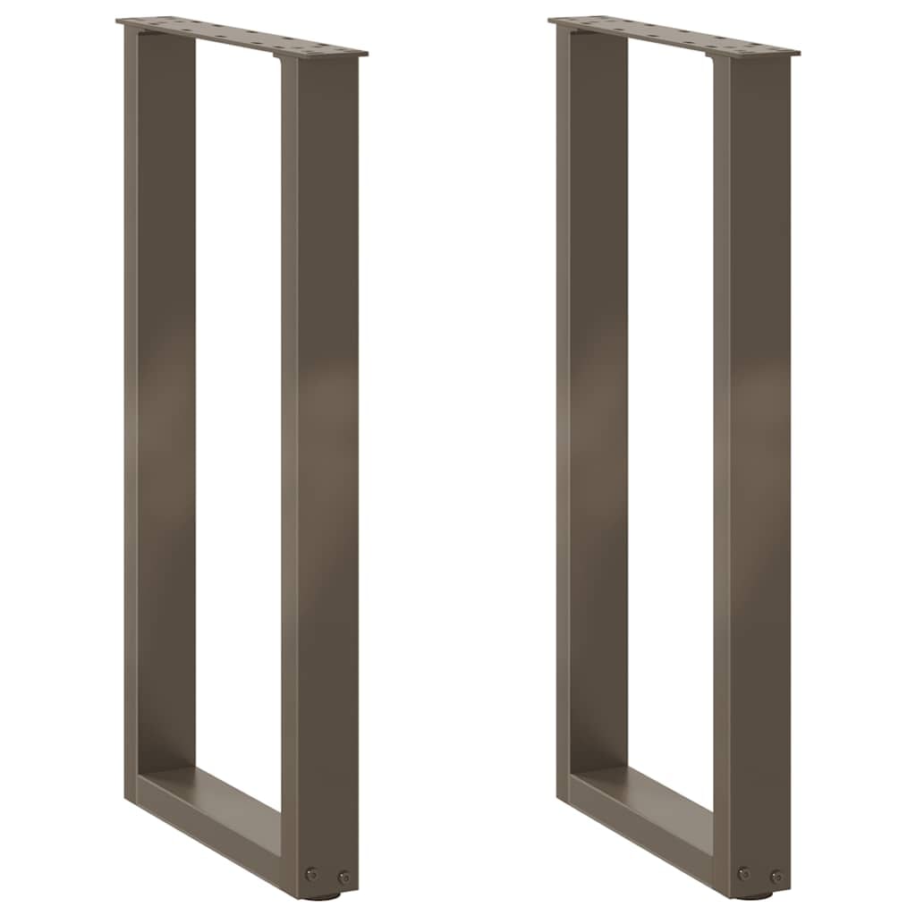 vidaXL Console tafelpoten 2 st U-vormig 28x(72-73) cm staal naturel