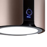 thumbnail of Klarstein Skyfall Inselabzugshaube Ø45cm Umluft 402m³/h LED Nickel-Metallic