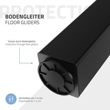 thumbnail of ML-Design 4er Set Tischbeine 90 cm Schwarz glänzend, Stahl pulverbeschichtet, I-Form 8×8 cm, höhenverstellbar, Möbelbeine für Schreibtisch Tisch
