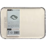 thumbnail of Starpak, Schalen, aluminium + ingelegd deksel, PE-gecoat hoekig 0,8 l 4 cm x 15 cm x 21,4 cm
