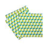 thumbnail of Sovie HOME Serviette Chicago in Blau-Grün aus Linclass® Airlaid 40 x 40 cm, 12 Stück - 3D-Optik