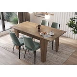 thumbnail of Tavolo da Pranzo Allungabile Da 120 A 160 Cm Gambe a Spillo Design Moderno 6 Posti Estensibile Guide In Metallo Cucina Salotto 160 x 90 x 78 Cm Noce