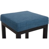 thumbnail of DELUKE® Barhocker KIEL - Blau, Stoff, Stahl, 85cm Höhe | Barhocker ohne Lehne Barstuhl Tresenhocker Tresenstuhl Kneipenhocker Kneipenstuhl