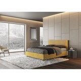 thumbnail of Letto matrimoniale senza rete imbottito 160x200 tessuto Labirinto 6 giallo Rosal