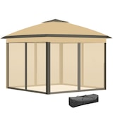 thumbnail of Outsunny Gazebo Pieghevole con zanzariera 3.3x3.3 m Beige