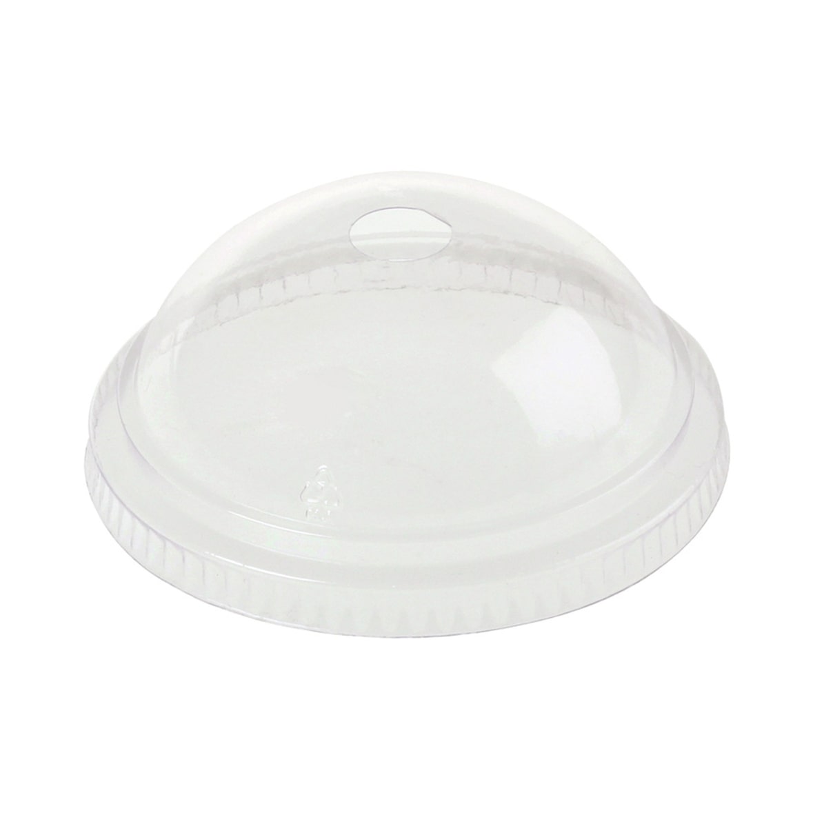 250x BIO Domdeckel mit Loch zu Becher 200+250 ml O 76mm Bio-Kunststoff (PLA)