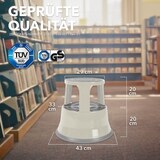 thumbnail of Rollhocker aus Stahl - Elefantenfuß - Hocker für Büro und Gewerbe - 150 kg belastbar - mit Laufrollen - TÜV geprüft / Lichtgrau