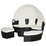 thumbnail of Outsunny Set 4 Pzi Divano Circolare da Giardino, Mobili Componibili