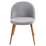 thumbnail of Conjunto de 4 cadeiras de sala de jantar HWC-D53, cadeira cadeira de cozinha design retro 50s, veludo ~ cinzento claro