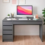thumbnail of Scrivania moderna con 4 cassetti 1 cassettone centrale Scrittoio da Studio o Ufficio Mobile Desk 120 x 75 x 55 cm antracite