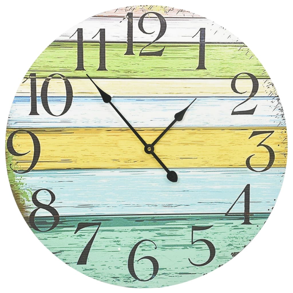 Orologio Da Parete Multicolore 60 Cm In Mdf