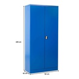 thumbnail of PROREGAL Stahlschrank BEE mit 10 lackierten Fachböden | HxBxT 195x92x42cm | Blau-Blau | Werkstattschrank Werkzeugschrank Aktenschrank Universalschrank