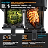 thumbnail of Arendo Heißluftfritteuse XXL, Doppelkammer Airfryer 9 L, Dual Zone, Sichtfenster mit Beleuchtung, 2400 W, Zubehör, Touchscreen, 3D Umluftsystem