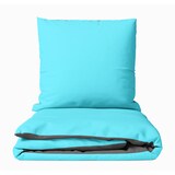 thumbnail of Bettwäsche 200x200 cm Petrol Grau Uni Wendeseite Reißverschluss 3 tlg