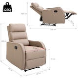 thumbnail of Sillón Relax con Reclinación Manual hasta 160°con Reposapiés Retráctil PU