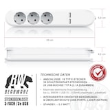 thumbnail of BEARWARE Steckdosenleiste Mehrfachsteckdose Steckerleiste 3680W, 3-fach