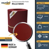 thumbnail of zaun|zu® Sichtschutzstreifen Rille Maxi Rolle für Doppelstabmatten 24cm hoch Bordeauxrot 26m