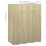 thumbnail of Helloshop26 - Aparador cómoda armario mueble de almacenaje organizador cocina salón roble Sonoma 60 x 30 x 75 cm madera de 02_0031588