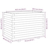 thumbnail of vidaXL Pflanzkübel 70x40x49,5 cm Massivholz Kiefer