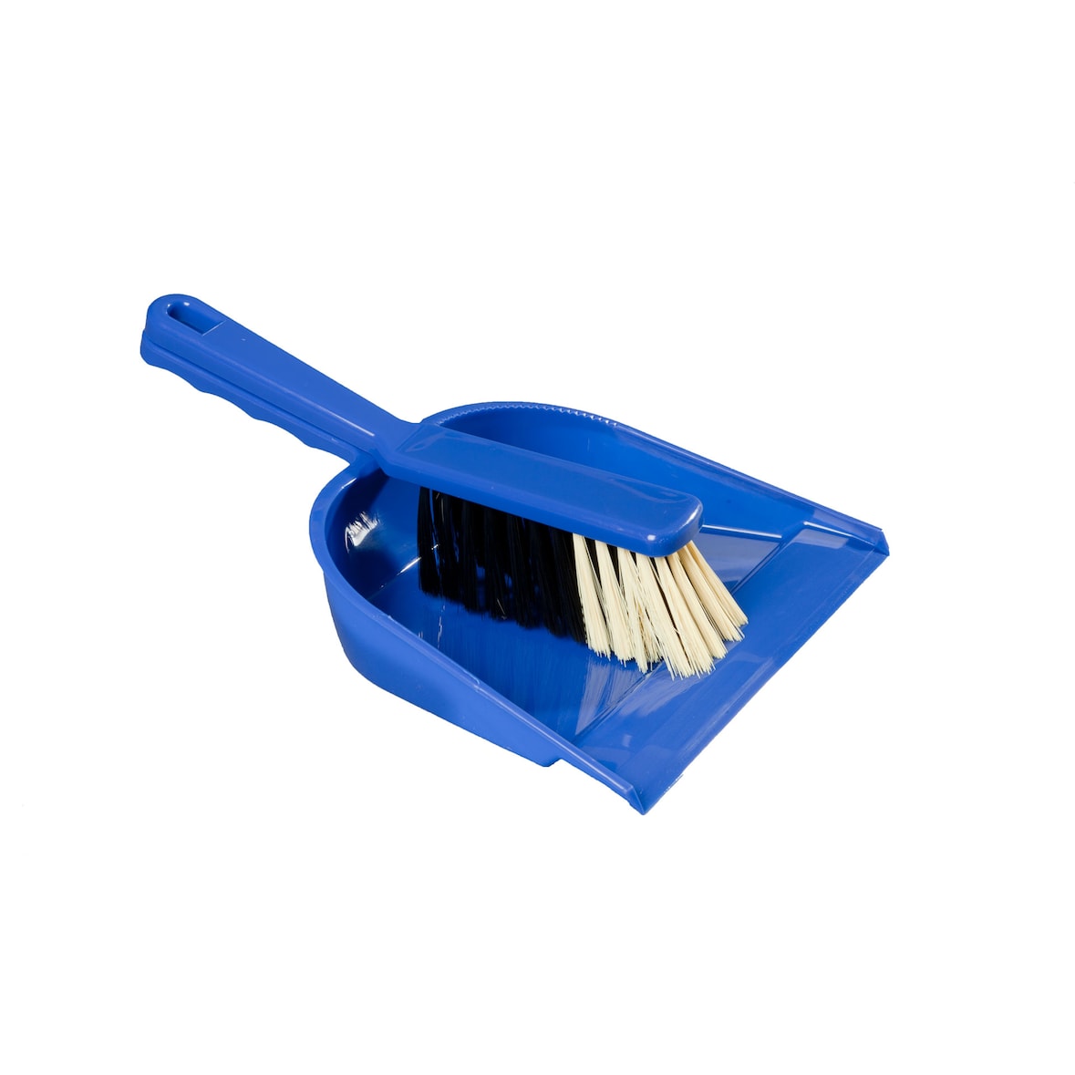 Kehrgarnitur Kunststoff blau , Handfeger + Kehrschaufel, VE 1 Set, 1 x 1 Stück