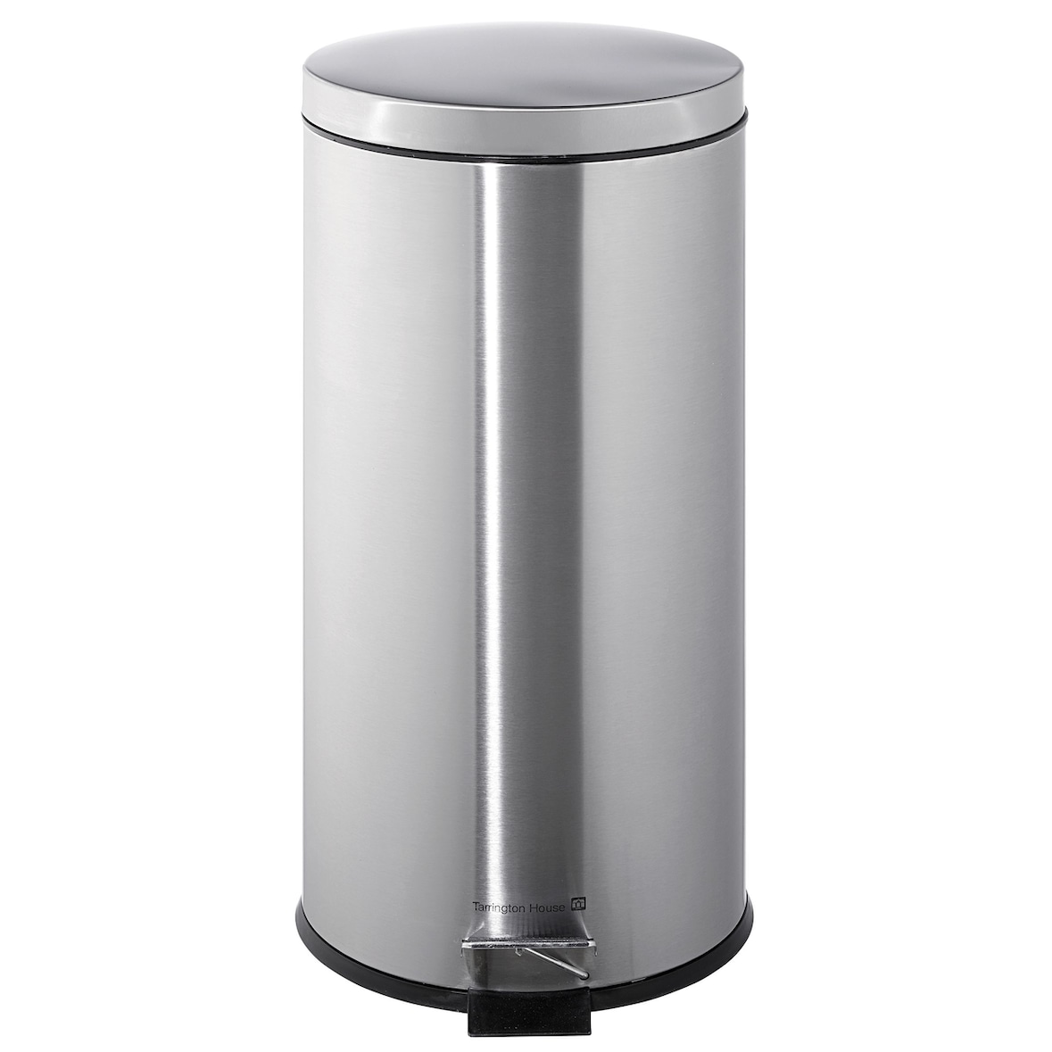 Tarrington House Cubo de basura con pedal, metal/ acero inoxidable,  Ø 29.7 x 64 cm, 30 L, plata