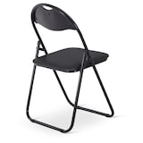 thumbnail of Klappstuhl 6er-Set, klappbarer Gästestuhl, gepolstert, leicht und bequem, Belastbarkeit 100 kg, Schwarz/Schwarz, Raburg Paul