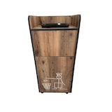thumbnail of Poubelle professionnel en bois marron pour snack et restauration rapide
