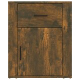 thumbnail of Décoshop26 - Table de chevet avec tiroir et compartiment avec porte 50 x 36 x 60 cm bois d'ingénierie marron DEC033663