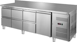 thumbnail of GastroHero Kühltisch Edelstahl GN 1/1 mit Aufkantung 1 Tür 6 Schubladen Umluftkühlung -2 °C bis +8 °C 230 V Profi Gastronomie 2230x700x850 mm