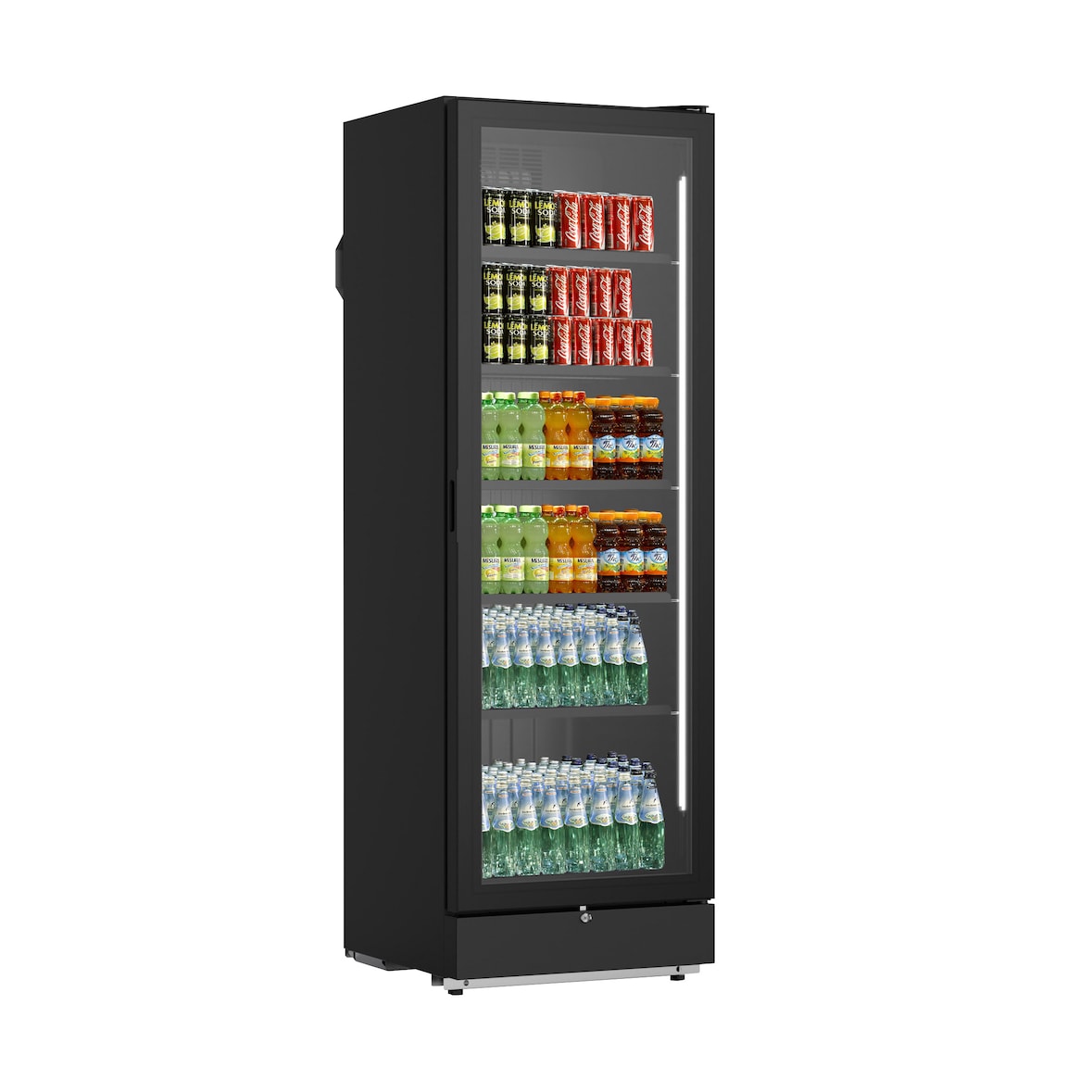 Vitrine à boissons BITTER 42 BLACK, 590x629x1817mm, ventilé, noir