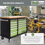 thumbnail of Werkstattwagen DELUXE 12 Schubladen, 123 cm Breite, massiver Arbeitsplatte 4 gefüllte Einlagen