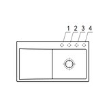 thumbnail of Villeroy&Boch Spülbecken mit Abtropffläche links, Subway Style 50 flat Fossil Grau 88x49cm, Handbetätigung