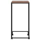 thumbnail of Table d'appoint avec roues Noir 40x30x63,5 cm Bois d'ingénierie Modèle Opaline Prestige
