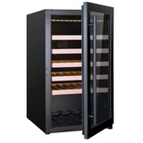 thumbnail of Weinkühlschrank VINCOOL für 49 Flaschen | 1x Glastür + LED & 1x Zone | 118 Ltr, HxBxT 82x48,5x60cm | +5/+20°C | Schwarz | + CHEFGASTRO Geschirrtuch
