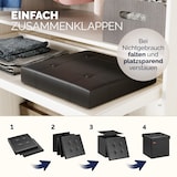 thumbnail of CASARIA® Faltbarer Sitzhocker mit Stauraum 2er Set Kunstleder Schwarz