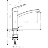 thumbnail of Hansgrohe Logis M31 Einhebel-Küchenmischer 160, Vorfenstermontage, 1jet Chrom