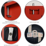 thumbnail of PROREGAL Stahlschrank BEE mit 5 lackierten Fachböden | HxBxT 195x92x42cm | Grau-Rot | Werkstattschrank Werkzeugschrank Aktenschrank Universalschrank