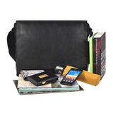 thumbnail of Greenburry Umhängetasche Leder schwarz 38x27cm Damen Herren Schultertasche Messengerbag Aktentasche