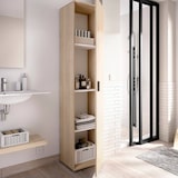 thumbnail of Dmora Mehrzweckschrank Lagalb, Multifunktionales Aufbewahrungselement, 1-türiger Kleiderschrank, 39x35h190 cm, Eiche