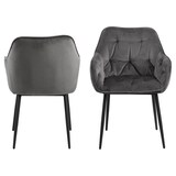 thumbnail of Bruks Esszimmerstuhl mit Armlehne grau.