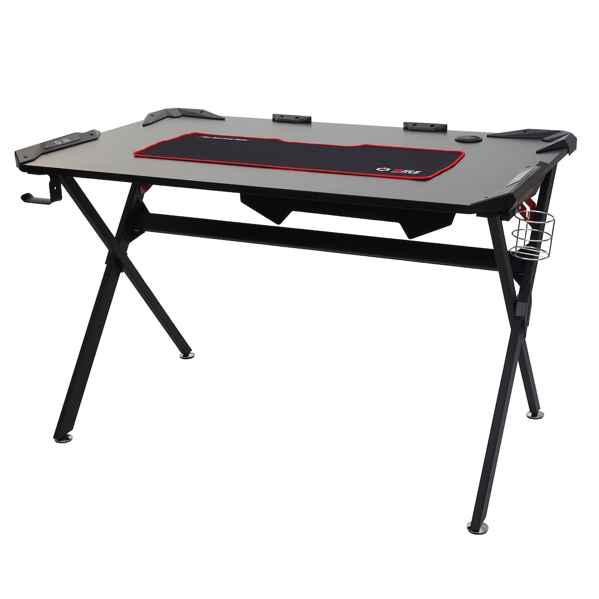 Bureau HWC-F11, computerbureau jeugdbureau, gaming 120x75cm zwart