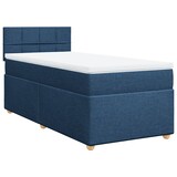 thumbnail of vidaXL Boxspringbett mit Matratze Blau 100x200 cm Stoff