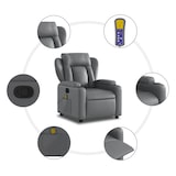thumbnail of vidaXL Massagesessel Grau Kunstleder