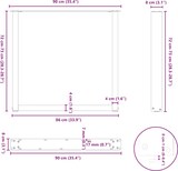 thumbnail of vidaXL Esstischbeine U-Form 3 Stk. Naturstahl 90x(72-73) cm Stahl